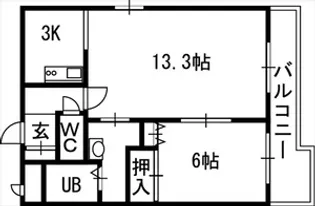 ドームポプラ【2階】の間取り