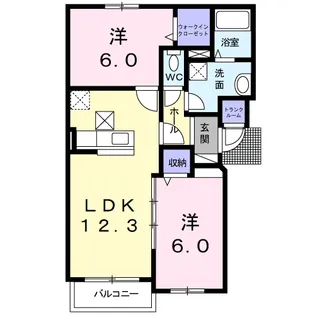 エスペランサ西町【1階】の間取り