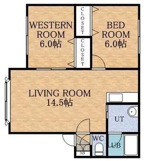 モデュロール西野Ⅱ【303号室】の間取り