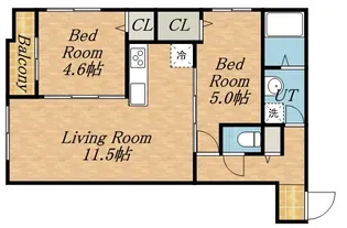 グランドサクセス琴似Ⅲ【0501号室】の間取り