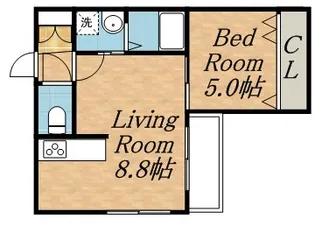 キャメロットコート桑園【4階】の間取り