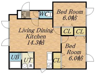 アイリス【2階】の間取り