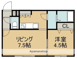 METEO(メテオ)【4階】の間取り