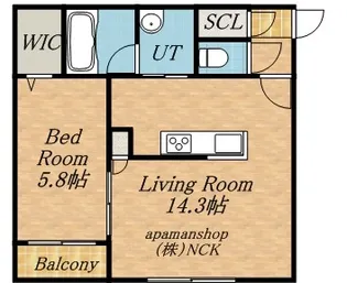 ヴィアラ山の手77【0302号室】の間取り