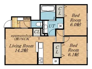 DーROOM発寒【1階】の間取り