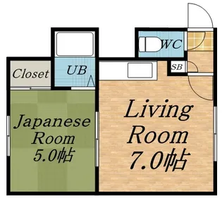第一コーポ竹【7号室】の間取り
