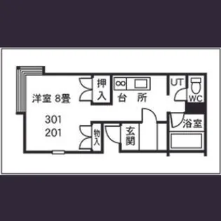 ウエストポート 1【301号室】の間取り