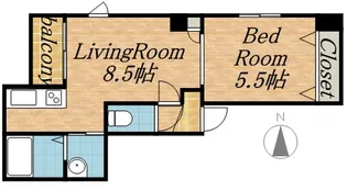 フェニックス円山【2階】の間取り