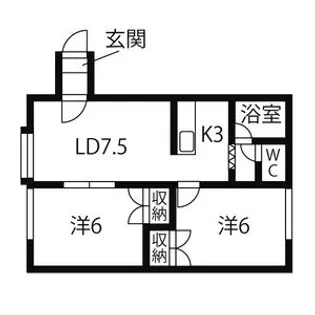 プラタナス曙A棟【206号室】の間取り