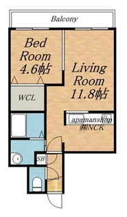 コア山の手【5階】の間取り
