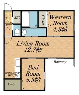 コア山の手【1階】の間取り