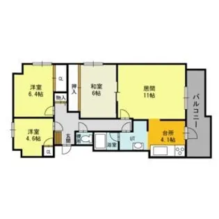 藤井ビルエクセレント円山【5階】の間取り