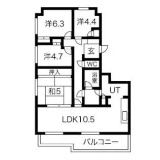 藤井ビルエクセレント円山【9階】の間取り