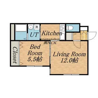 レストシティ琴似【201号室】の間取り