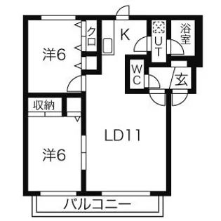 エスポアール【201号室】の間取り