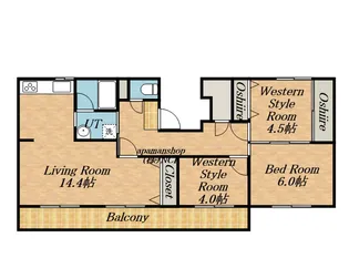 ビレッジハウス発寒1号棟【0304号室】の間取り