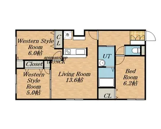 FAVORITE WEST65(フェバリットウエスト65)【3階】の間取り