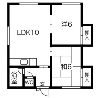 レピア西宮の沢D【201号室】の間取り