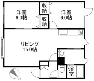 エレガンス西野【1階】の間取り