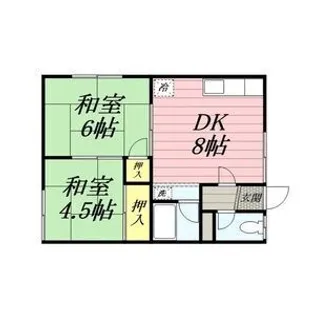 ヴィラ新川E【1号室】の間取り