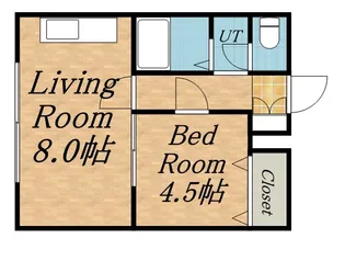 ハイツラブリーエイト【504号室】の間取り