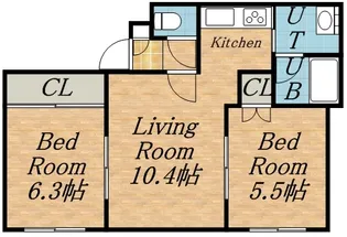 彩都パレス【3階】の間取り