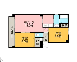 サンライズ八軒Ⅱ【2階】の間取り