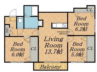 PARTIRE CENT(パルティーレセント)【9階】の間取り