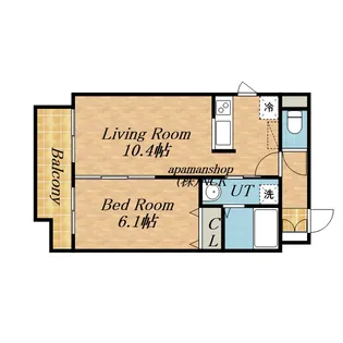 プレシェルト山の手通【4階】の間取り