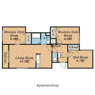 サンアイローヤル19【2階】の間取り