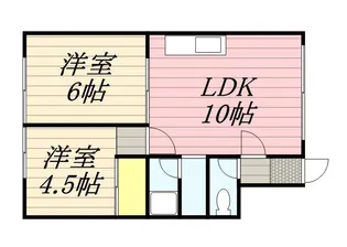 コーポかんの【2階】の間取り