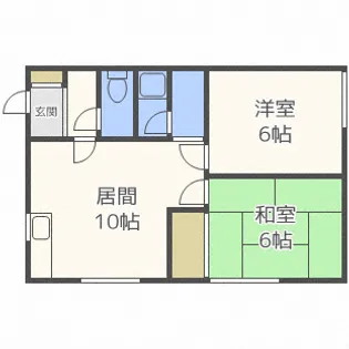 コーポスワン【2階】の間取り