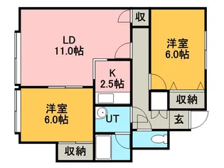 コム・エンゼル【3階】の間取り
