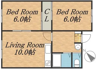 ことぶきマンションB【27号室】の間取り