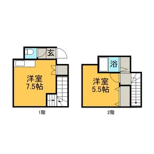 1DKの間取り画像