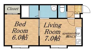 カーサ西野【2階】の間取り