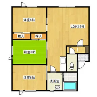 土橋アパート【1F左号室】の間取り