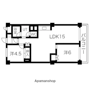 日商岩井琴似マンション【6階】の間取り