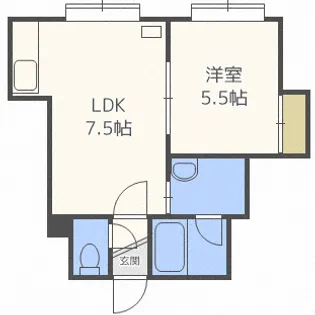 クレセント発寒【102号室】の間取り