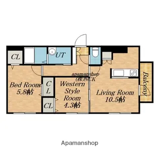 GIULIA TEINE【202号室】の間取り