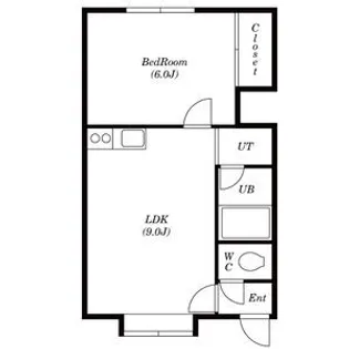 1LDKの間取り画像