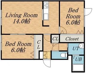コートシンフォニーⅡ【2階】の間取り