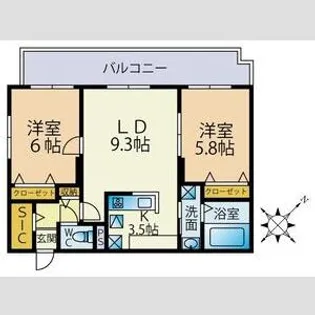 アトラス手稲【2階】の間取り