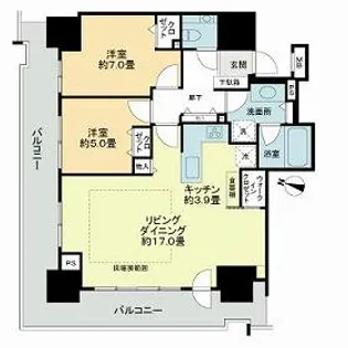 ザ・タワーズフロンティア札幌【19階】の間取り