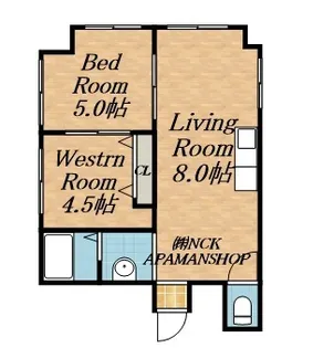 コーポサザン【201号室】の間取り