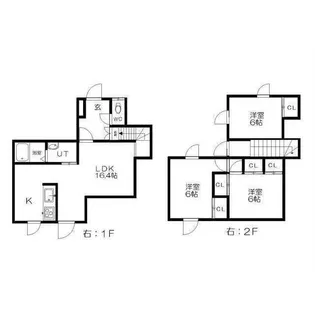テラスクレール【R号室】の間取り