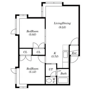 マリオンコート発寒中央【3階】の間取り