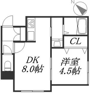 ゼログランデ【203号室】の間取り