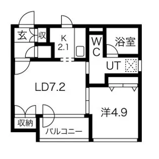 K’S COURT【1205号室】の間取り