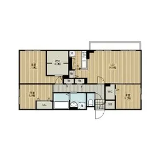 WATERLIFEーCITY.STELLA【5階】の間取り